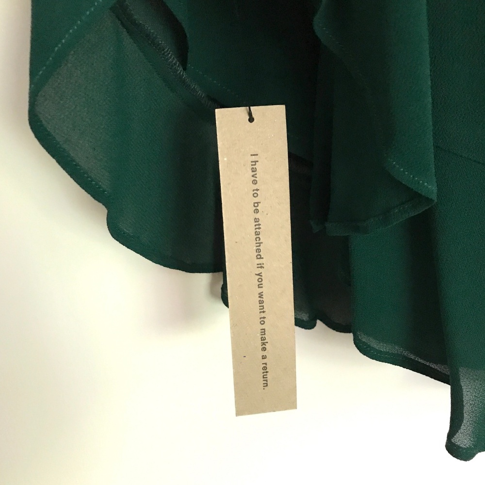 Reformation Adora Dress Dark Green NWT Size 12 - Picture 7 of 8